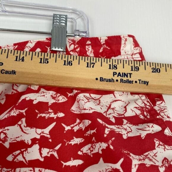 Vineyard Vines Men's size Large Red Bathing Suit Shorts Liner Bonefish Pockets - Picture 7 of 16